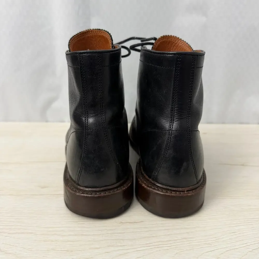 Frye Boots Mens Size 8 D Jones Black Leather Lace Up Made in Mexico